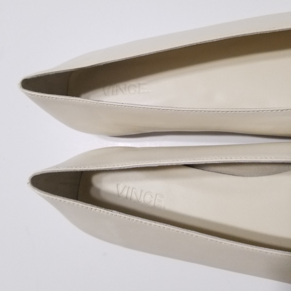 NIB VINCE Women's Maxwell Italian Leather Ballet Flats Glove Shoes in Cream - Picture 13 of 16